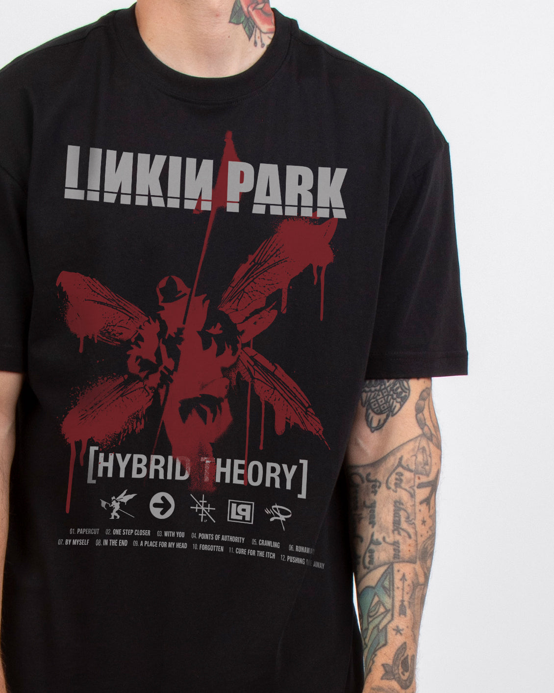 BLACK LINKIN PARK HYBRID LEGACY OVERSIZED TEE