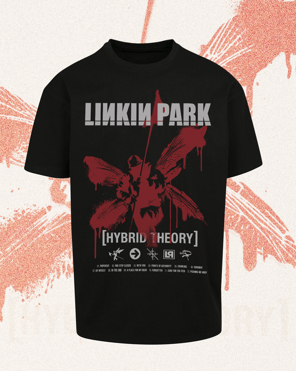 BLACK LINKIN PARK HYBRID LEGACY OVERSIZED TEE