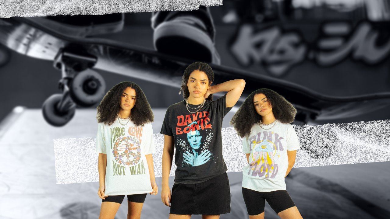 supacult tees featuring vintage best sellers apparel on models