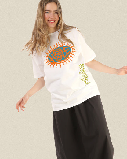 HOLE ORANGE SUN DROP SHOULDER TEE