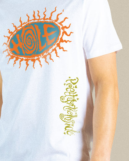 HOLE ORANGE SUN DROP SHOULDER TEE